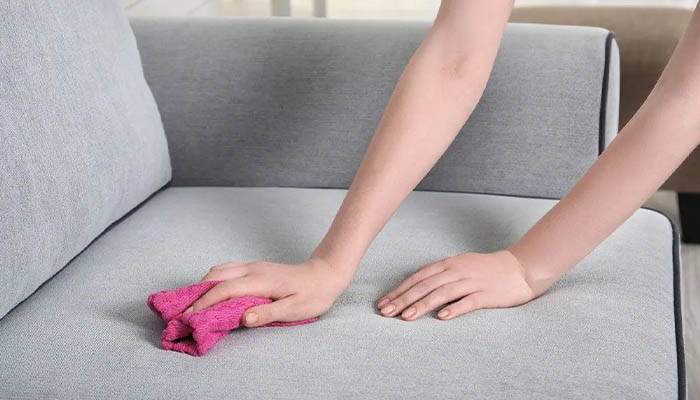 پاک کردن لکه آب زرشک از مبل